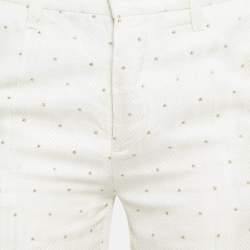 Zadig & Voltaire Off White Star Pist Jacquard Straight Leg Trousers M