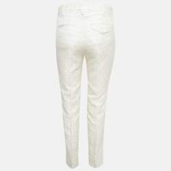 Zadig & Voltaire Off White Star Pist Jacquard Straight Leg Trousers M