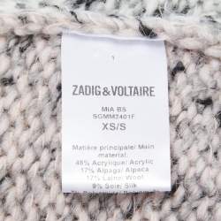 Zadig & Voltaire Grey Knit Open Front Cardigan XS/S