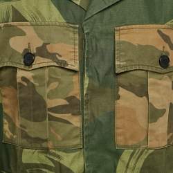 Pre Owned Zadig & Voltaire Green Camou Print Cotton Blend Kaleno Jacket S