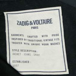 Pre Owned Zadig & Voltaire Black Cotton and Fur Hooded Kinian Deluxe  Jacket S
