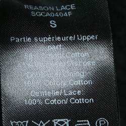 Pre Owned Zadig & Voltaire Black Cotton Blend Reason Lace Short Dress S