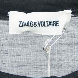 Pre Owned Zadig & Voltaire Black Cotton Blend Reason Lace Short Dress S