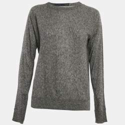Zadig & Voltaire Grey Cashmere Full Sleeve Crisp Sweater L