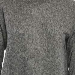 Zadig & Voltaire Grey Cashmere Full Sleeve Crisp Sweater L