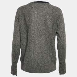 Zadig & Voltaire Grey Cashmere Full Sleeve Crisp Sweater L