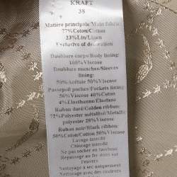 Zadig & Voltaire Beige Gabardine Open Front Volly Bis Jacket M
