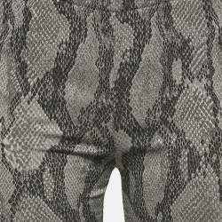 Zadig & Voltaire Grey Pharell Python Print Cotton Skinny Pants M