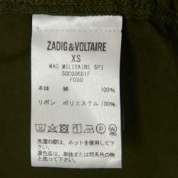 Pre Owned Zadig & Voltaire Green Cotton Mac Militaire Jacket XS