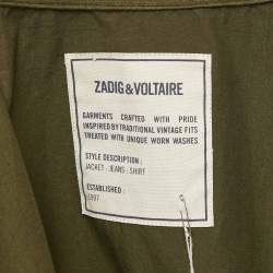 Pre Owned Zadig & Voltaire Green Cotton Mac Militaire Jacket XS