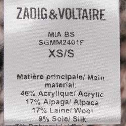 Zadig & Voltaire Grey Knit Open Front Cardigan XS/S