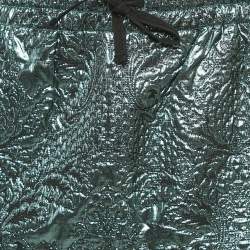 Zadig & Voltaire Metallic Blue Patterned Lurex Josa Bis Jac Deluxe Mini Skirt S