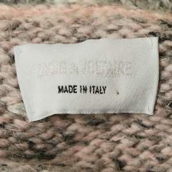 Zadig & Voltaire Grey Wool Blend Open Front Long Cardigan XS/S