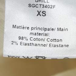 Pre Owned Zadig & Voltaire White Denim Button Front Kimi Jacket XS