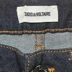 Pre Owned Zadig & Voltaire Navy Blue Denim Eva Brut Jeans S Waist 24"