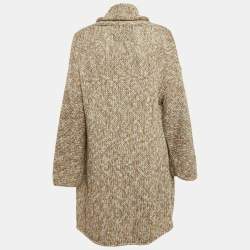 Zadig & Voltaire Brown Cotton Rib Knit Mia Cardigan XS/S