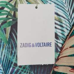 Zadig & Voltaire Multicolor Jungle Print Crepe Roumi Long Dress XS