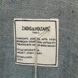 Zadig & Voltaire Blue Denim Button Front Base Brut Jacket XS