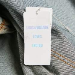 Zadig & Voltaire Blue Denim Button Front Base Brut Jacket XS