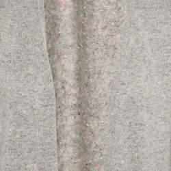 Zadig & Voltaire Grey Textured Cashmere Daphnee Cardigan L