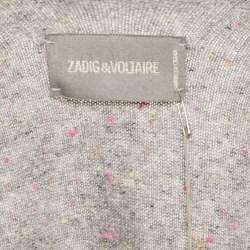 Zadig & Voltaire Grey Textured Cashmere Daphnee Cardigan L