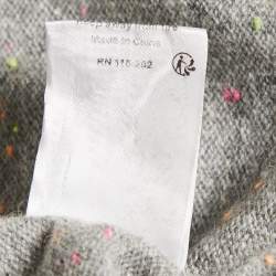 Zadig & Voltaire Grey Textured Cashmere Daphnee Cardigan L