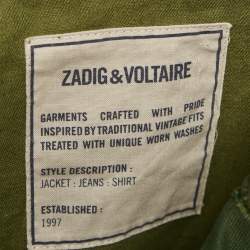 Zadig & Voltaire Military Green Camouflage Cotton Blend Kaleno Jacket XS