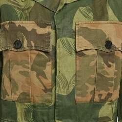 Zadig & Voltaire Military Green Camouflage Cotton Blend Kaleno Jacket XS