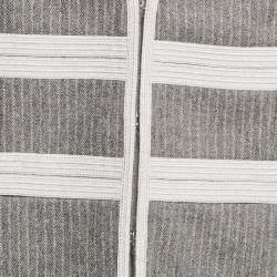 Zadig & Voltaire Grey Striped Wool Blend Judo Style Ville Jacket M
