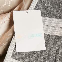 Zadig & Voltaire Grey Striped Wool Blend Judo Style Ville Jacket M