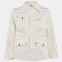 Zadig & Voltaire White Cotton Drill Button Front Kimi Jacket XS