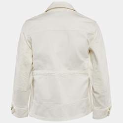 Zadig & Voltaire White Cotton Drill Button Front Kimi Jacket XS