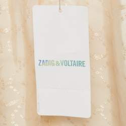 Zadig & Voltaire Off-White Star Jacquard Open Front Verdun Blazer M