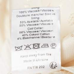 Zadig & Voltaire Off-White Star Jacquard Open Front Verdun Blazer M