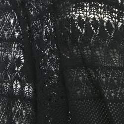 Pre Owned Zadig & Voltaire Black Crochet Knit Wrap Maddie Cardigan S