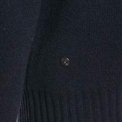Zadig & Voltaire Grey/Navy Blue Wool Crew Neck Rod Jumper M