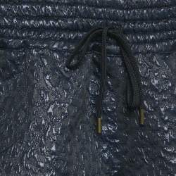 Pre Owned Zadig & Voltaire Deluxe Navy Blue Textured Jacquard Pad Shorts S