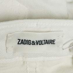 Pre Owned Zadig & Voltaire Off-White Denim Eva Cher Jeans S Waist 25"