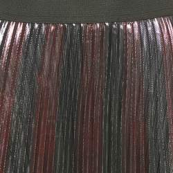 Zadig & Voltaire Metallic Lurex Plissé Midi Joyce Skirt S
