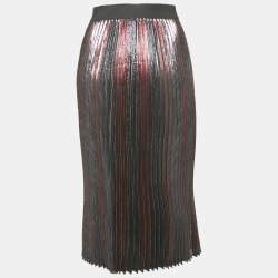 Zadig & Voltaire Metallic Lurex Plissé Midi Joyce Skirt S