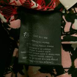 Zadig & Voltaire Pink/Black Printed Crepe Reversible Billy Leo Jacket XS