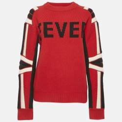 Zadig & Voltaire Red Fever Intarsia Rib Knit Amber Bis Sweater S