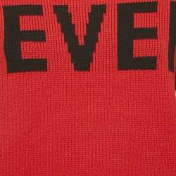 Zadig & Voltaire Red Fever Intarsia Rib Knit Amber Bis Sweater S