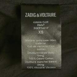 Zadig & Voltaire Black Leather Kawai Biker Jacket XS