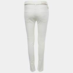 Pre Owned Zadig & Voltaire White Denim Eva Cher Jeans S Waist 28"