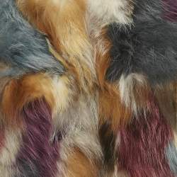Pre Owned Zadig & Voltaire Deluxe Multicolor Dyed Fur Vest S