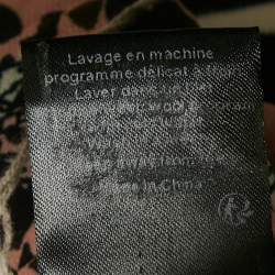 Pre Owned Zadig & Voltaire Pink/Black Printed Crepe Reversible Billy Leo Jacket S