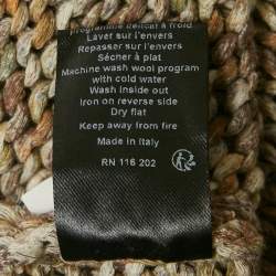 Pre Owned Zadig & Voltaire Brown Cotton Rib Knit Mia Cardigan M/L