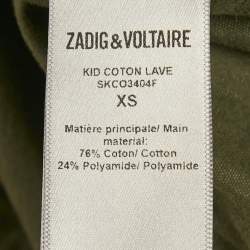 Pre Owned Zadig & Voltaire Green Cotton Lava Jacket XS