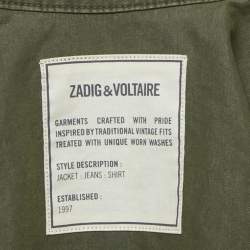 Pre Owned Zadig & Voltaire Green Cotton Lava Jacket XS